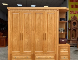 Tủ Quần Áo Gỗ Gõ Đỏ Mẫu Thịnh Hành Nhất 2024