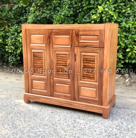 Tủ giầy dép gỗ hương xám 3 cánh - hiện đại TG HX 04