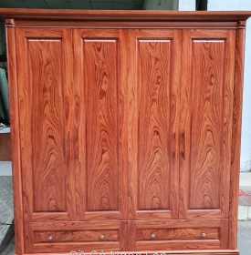 Tủ quần áo 4 cánh gỗ hương đá T HD 17