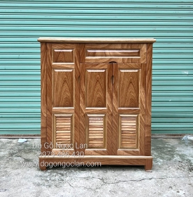 TỦ GIÀY DÉP GỖ HƯƠNG XÁM 3 CÁNH CAO 1M2 - TG 170