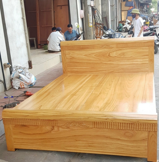 Giường phản liền gỗ gõ đỏ mẫu hiện đại G GG 09