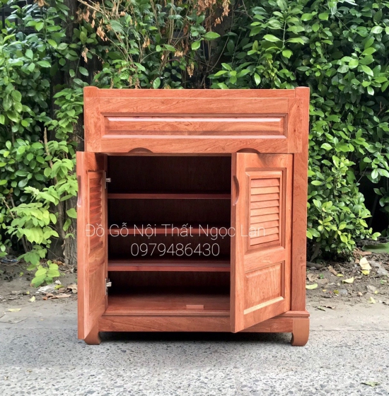 Tủ giầy gỗ xoan đào 2 cánh giá rẻ TG 013