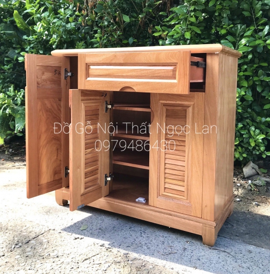 Tủ giày 3 cánh gỗ đinh hương 