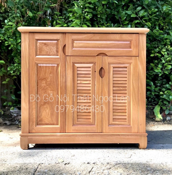 Tủ giày 3 cánh gỗ đinh hương 