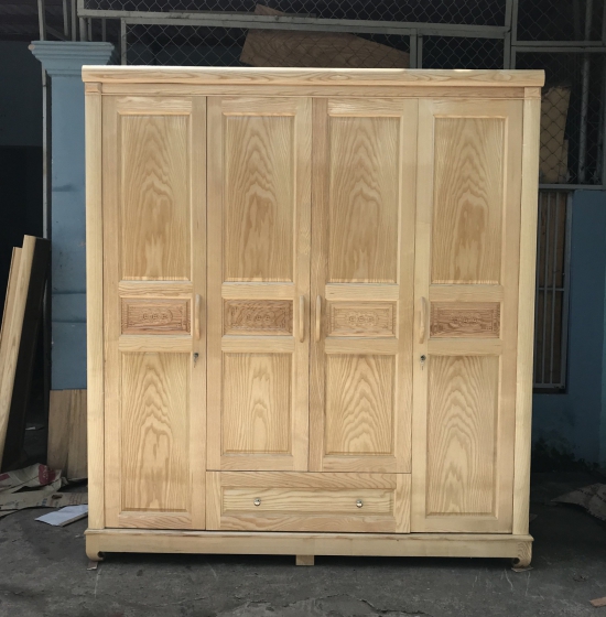 Tủ quần áo 4 cánh,2 cánh gỗ Sồi - mẫu đồng tiền