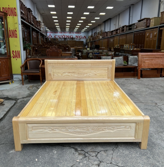 Giường gỗ sồi nga vạt phản cao cấp