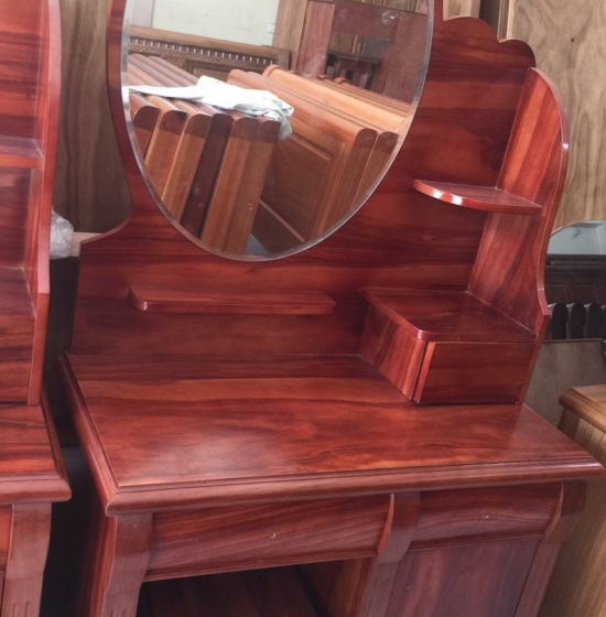 Bàn phấn gỗ Cẩm - gương hộp  - hiện đại  