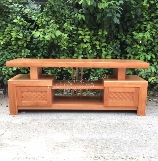 Kệ ti vi gỗ xoan đào -  mẫu hiện đại 