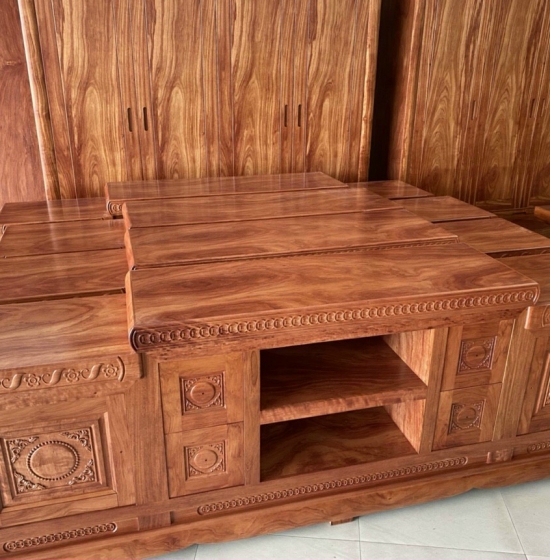 kệ tivi gỗ Cẩm - mẫu cổ - cao cấp - sang trọng 