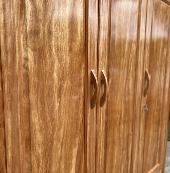 Tủ quần áo 5 cánh gỗ đinh hương mẫu đai hoa hiện đại T DH  03