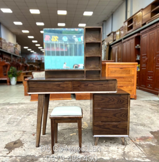 Bàn phấn gỗ sồi sang trọng , hiện đại 