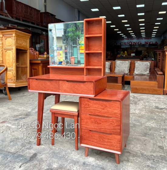 Bàn trang điểm gỗ hương đá mẫu hiện đại ,sang trọng 