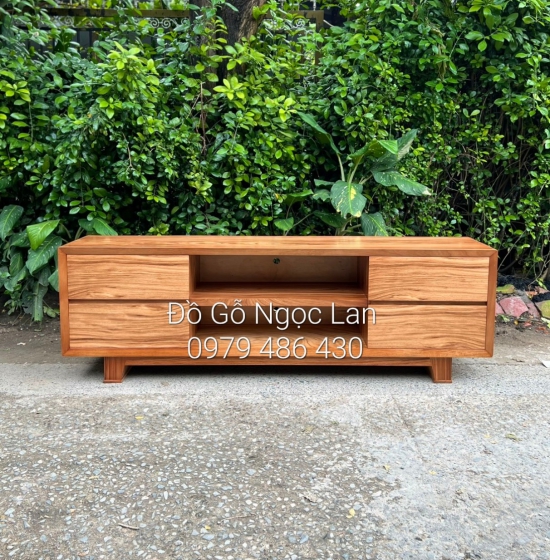 Kệ ti vi gỗ hương xám mẫu nhật hiện đại 
