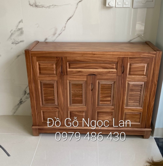 Tủ giầy dép gỗ hương xám 4 cánh hàng cao cấp 