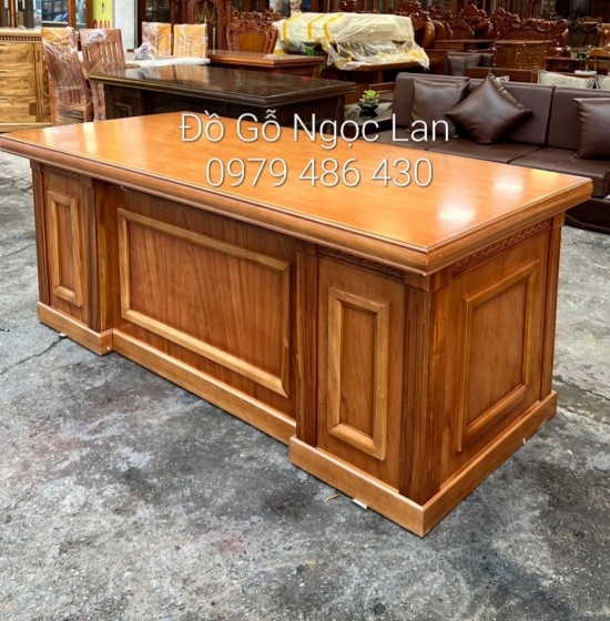 Bàn Làm Việc Giám Đốc Gỗ Gõ Đỏ 1m6 Cao Cấp - Mẫu Bắt Chỉ 