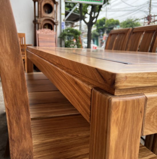 Bàn ăn gỗ hương xám 8 ghế đẹp - hiện đại 