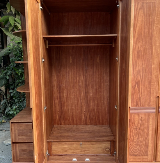 Combo nội thất phòng ngủ gỗ cẩm tự nhiên - mẫu hiện đại 