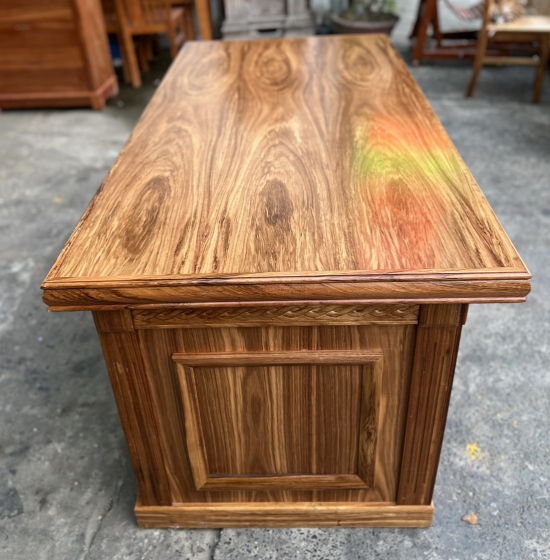 Bàn làm việc giám đốc gỗ hương xám 1m6 cao cấp - mẫu bắt chỉ 