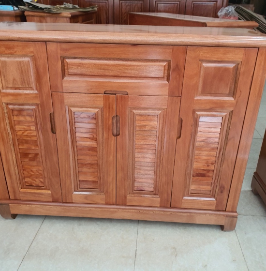 Tủ giầy dép gỗ xoan đào 4 cánh hiện đại giá rẻ TG 015