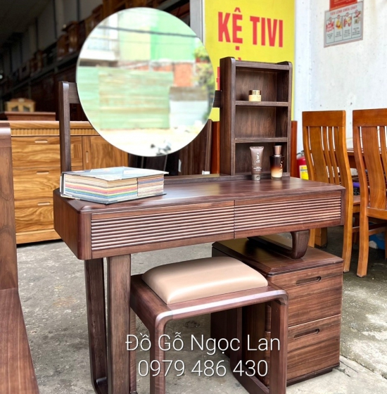BÀN TRANG ĐIỂM GỖ MUN 1M ĐÈN LES HIỆN ĐẠI