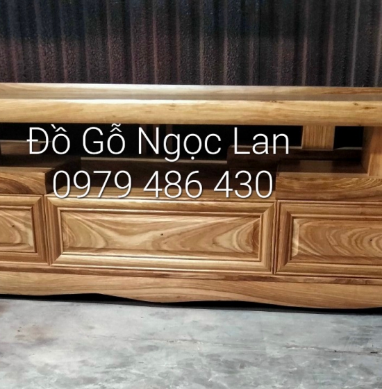 Kệ Ti Vi Gỗ Hương Xám Kiểu Nhật 3 Ngăn Kéo K HX 024