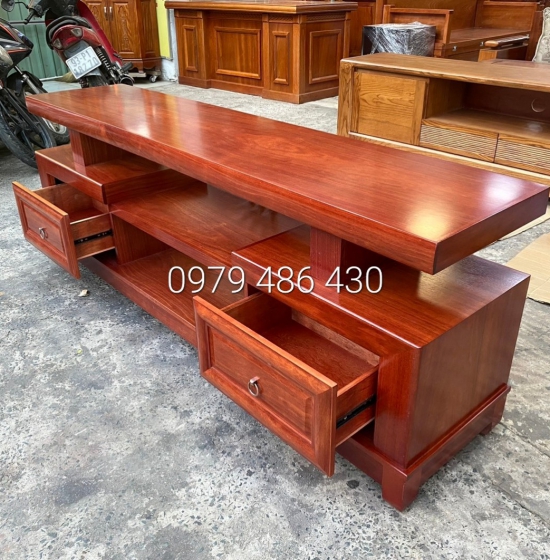 Kệ Ti Vi Gỗ Xoan Đào Kiểu Nhật Giá Rẻ K XD 06