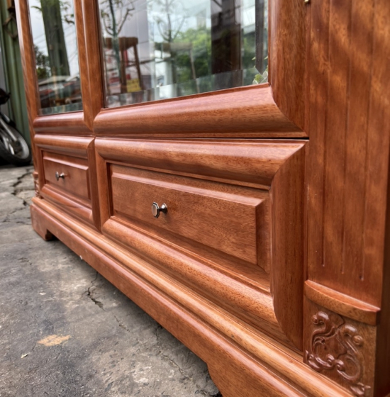 Tủ Rượu Vuông Gỗ Xoan Đào Cao Cấp 80cm Đẹp Sang Trọng TG 050