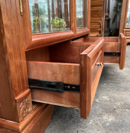 Tủ Rượu Vuông Gỗ Xoan Đào Cao Cấp 1M Đẹp Sang Trọng TR 0̀55