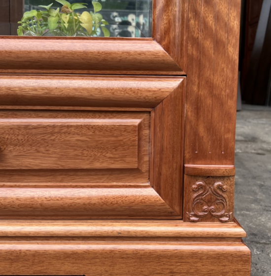 Tủ Rượu Vuông Gỗ Xoan Đào Cao Cấp 1M Đẹp Sang Trọng TR 0̀55