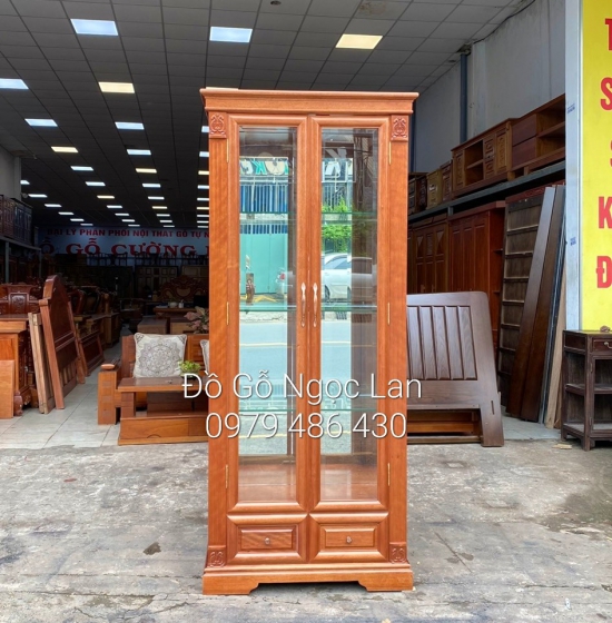 Tủ Rượu Vuông Gỗ Xoan Đào Cao Cấp 80cm Đẹp Sang Trọng TG 050