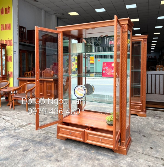 Tủ Rượu Vuông Gỗ Xoan Đào Cao Cấp 1M Đẹp Sang Trọng TR 0̀55