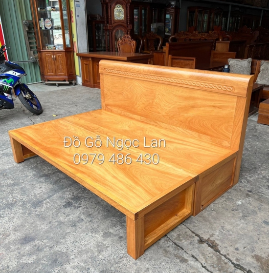 GIƯỜNG GẤP GỖ ,GHẾ MỞ RA THÀNH GIƯỜNG GỖ GÕ ĐỎ 2 NGĂN KÉO 1M4X2M