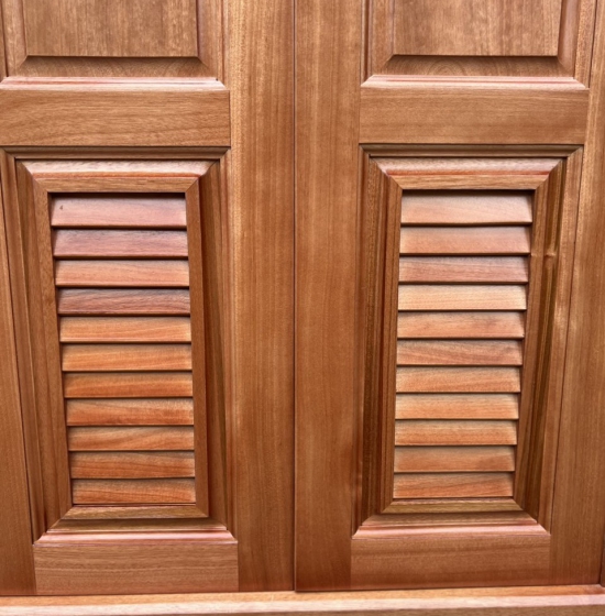 Tủ Giầy Dép Gỗ Xoan Đào Tự Nhiên 4 Cánh Hiện Đại TG 019