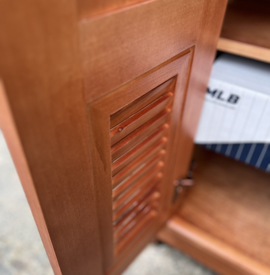 Tủ Giầy Dép Gỗ Xoan Đào Tự Nhiên 4 Cánh Hiện Đại TG 019