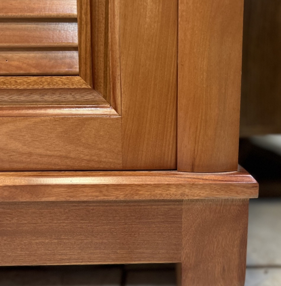 Tủ Giầy Dép Gỗ Xoan Đào Tự Nhiên 4 Cánh Hiện Đại TG 019