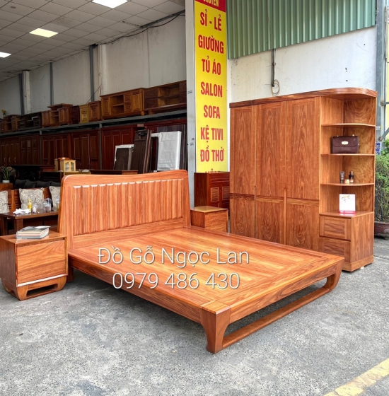 ComBo Phòng Ngủ Gỗ Cẩm Kiểu Nhật Cao Cấp 
