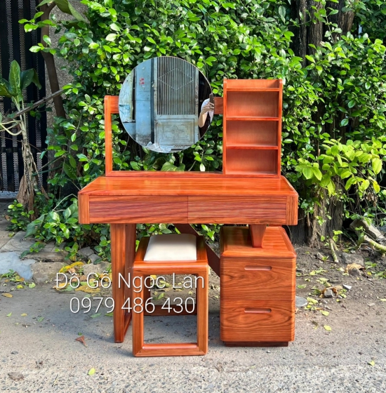 Bàn Phấn Trang Điểm Gỗ Cẩm Vân 1M Kiểu Hàn Quốc 