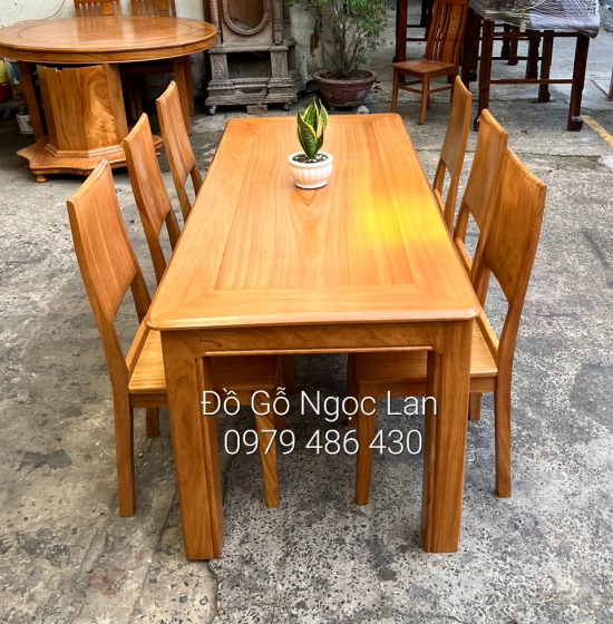 Bộ Bàn Ăn 6 Ghế Gỗ Gõ Đỏ Sang Trọng Hiện Đại 