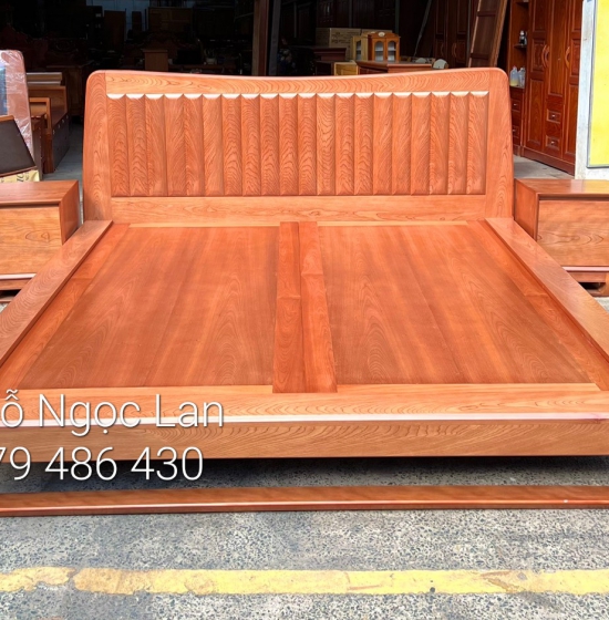 Giường Ngủ Kiểu Nhật Chân Quỳ Gỗ Xoan Đào , Đẹp ,Hiện Đại 
