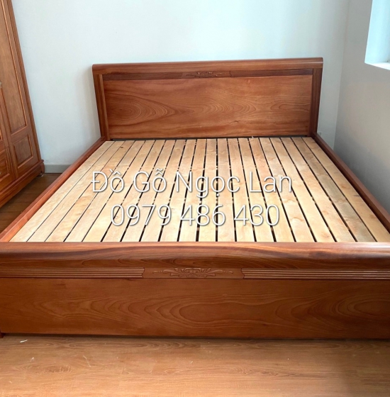 Giường Ngủ Gỗ Xoan Đào Mẫu Chỉ Hoa Vạt Lan G XD 032