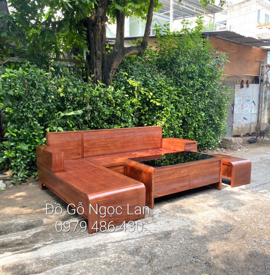 BÀN GHẾ SOFA GỖ SỒI NGA MÀU ÓC CHÓ