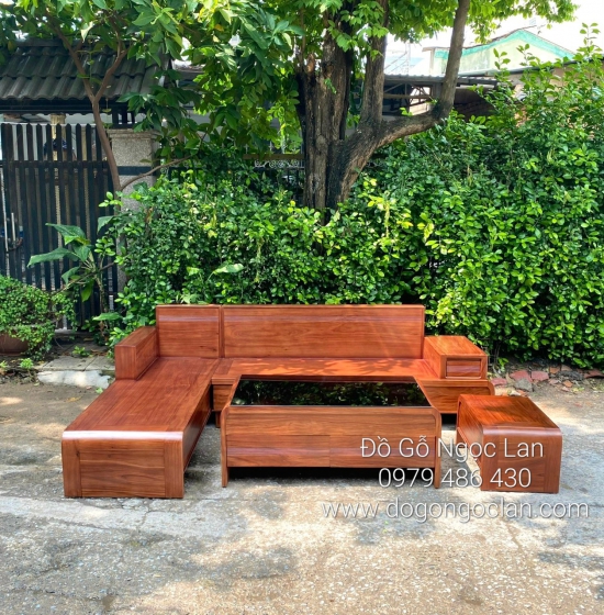 BÀN GHẾ SOFA GỖ SỒI NGA MÀU ÓC CHÓ