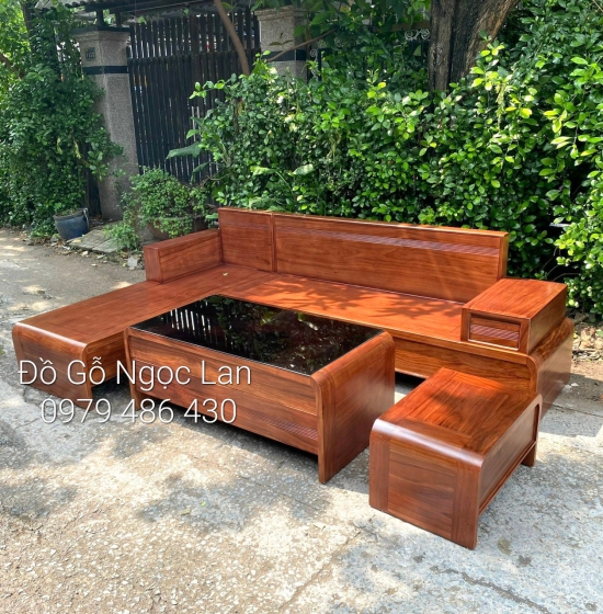 BÀN GHẾ SOFA GỖ SỒI NGA MÀU ÓC CHÓ