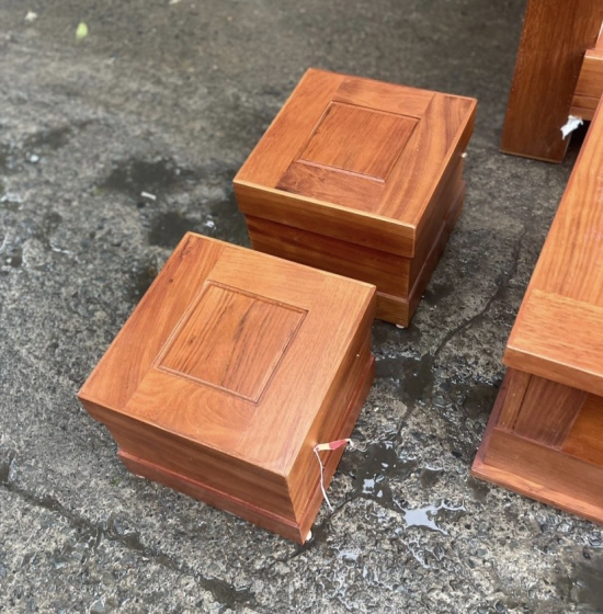 Bộ Bàn Ghế Sofa Góc L Gỗ Gõ Đỏ 2m3 x 2m - Tay Trứng 