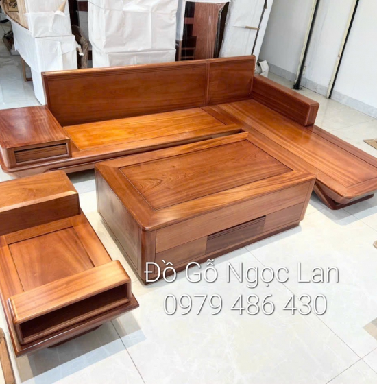Bộ Bàn Ghế SOFA Gỗ Xoan Đào - Vế Phải
