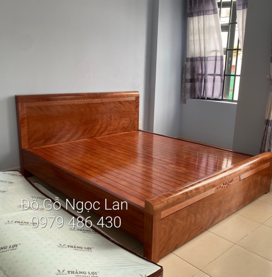 Giường Ngủ Gỗ Xoan Đào Dạt Phản 1M6 X2M Giao Khách 