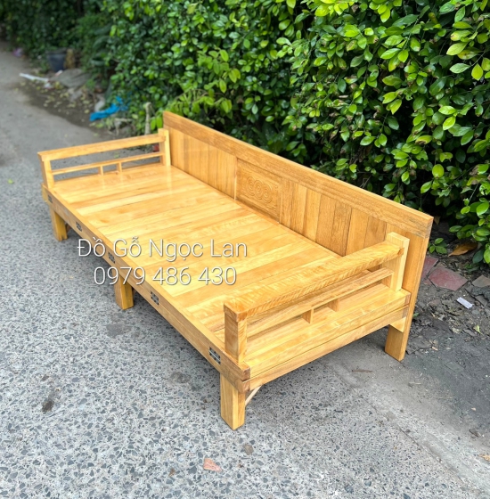 GIƯỜNG GẤP GỖ - SOFA GIƯỜNG GẤP GỖ SỒI 1M6 X 2M