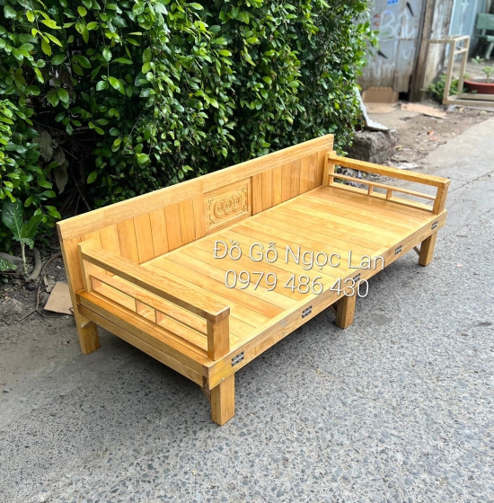 GIƯỜNG GẤP GỖ - SOFA GIƯỜNG GẤP GỖ SỒI 1M6 X 2M