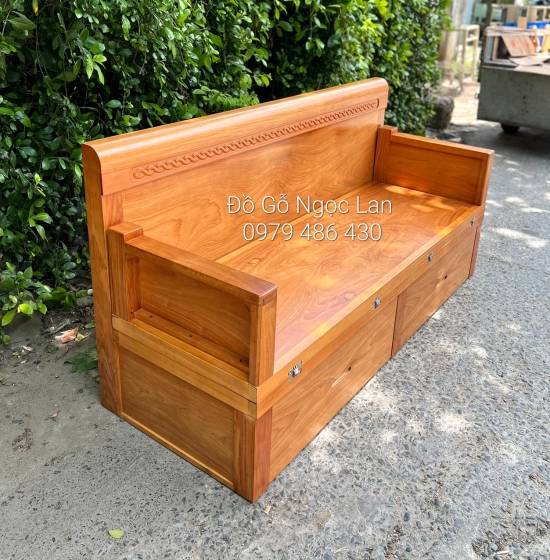 GIƯỜNG GẤP GỖ ,GHẾ MỞ RA THÀNH GIƯỜNG GỖ GÕ ĐỎ 2 NGĂN KÉO 1M4X2M