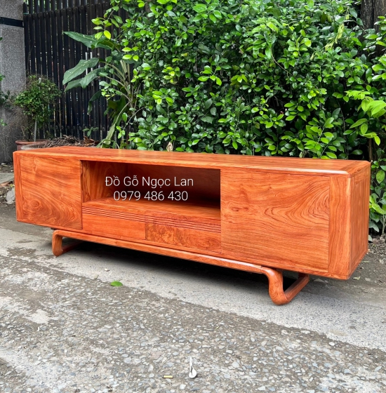 KỆ TIVI GỖ HƯƠNG ĐÁ CHÂN XOẮN CAO CẤP 